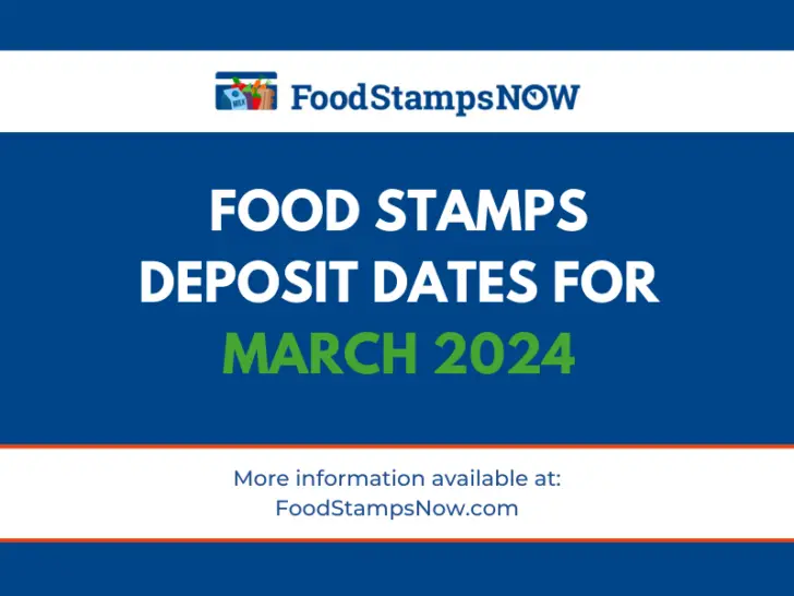 Food Stamps Schedule for March 2024